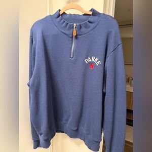 Parke Coastal Collection Zip MockNeck size L/XL